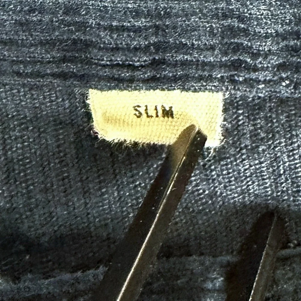 Taylor Stitch Carnegie Pants Mens Sz 34 (33) X 32 Slim Corduroy Navy Blue Dark